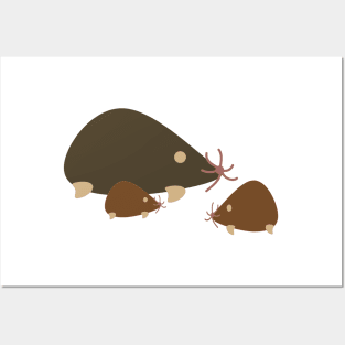 Cute Moles Posters and Art